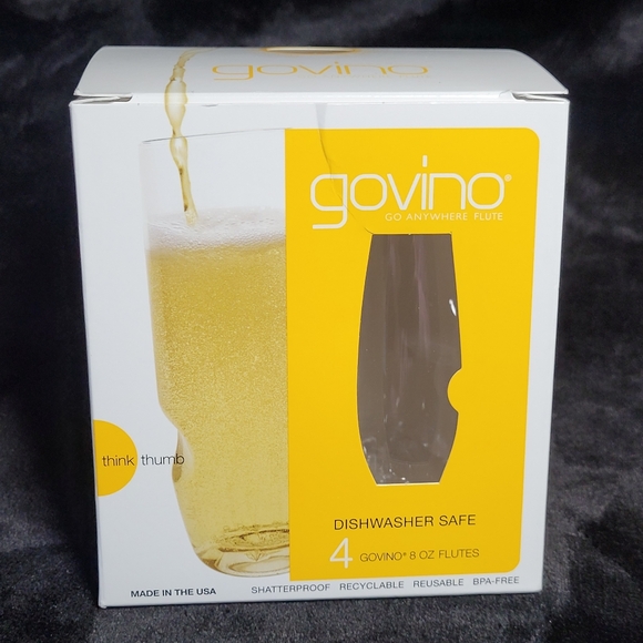 Govino▪︎4 pack 8 oz. Flutes▪︎ Shatterproof/Reusable *NEW* - Picture 7 of 7
